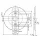 パナソニック フルカラー 新金属大穴電話線プレート 丸型 プレート径105mm 取付枠付 WN7560 画像3