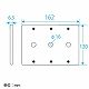 パナソニック フルカラー 新金属大穴電話線プレート 3連用 取付枠付 WN7563 画像2