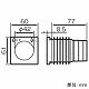 パナソニック スマート防雨引込カバー用防水ブッシング WK9907 画像3