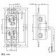 パナソニック フルカラー 埋込抜け止め接地ダブルコンセント 接地リード線付 チョコ 15A 125V WN1162A1 画像2