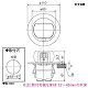 パナソニック F型アップコン 丸型 電源用 安全扉付接地コンセント 1コ口 アイボリー DU1102W 画像2