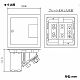 パナソニック マルチフロアコンスクエア マルチメディアユニット L型 電源×2 映像×2 電話×2 LAN×1 ブランクチップ×1 ブラウンメタリック DUM6362MA 画像2