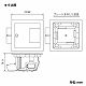 パナソニック マルチフロアコンスクエア フリーボックスユニット S型 電源用取付枠×1 弱電用取付枠×3 グレーメタリック DUM5888MH 画像2