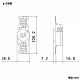 パナソニック 埋込引掛2Pコンセント 15A 125V ブラック WF2215BK 画像2