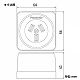 パナソニック 露出3Pコンセント 20A 250V ブラック WK1320 画像2