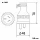 パナソニック 防水3Pゴムキャップ 15A 250V ブラック WF7315 画像2