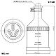 パナソニック 防水3Pゴムコードコネクタボディ 30A 250V ブラック WA3339 画像2