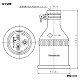 パナソニック 防水接地2Pゴムコードコネクタボディ 15A 250V ブラック WA3619 画像2