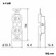 パナソニック 埋込2Pダブルコンセント 15A 125V ミルキーホワイト WF1031W 画像2