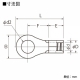 ニチフ 銅線用 裸圧着端子 (R形)丸形 100個入り R5.5-3.5 画像2