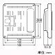 未来工業 電話保安器用ポリ台 グレー POW-1815TG 画像2