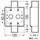 未来工業 露出スイッチボックス 2ヶ用2方出 VE14・16用 グレー SW2-16W 画像2