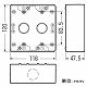 未来工業 露出スイッチボックス ブランクタイプ 2ヶ用 ミルキーホワイト PVR-0WSM 画像2