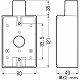 未来工業 露出スイッチボックス 防水コンセント用 VE16・22用 1・2方出兼用 ベージュ PVR22-BC2J 画像2