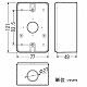 未来工業 露出スイッチボックス 防水コンセント用 片側接地タイプ 1ヶ用 ベージュ PVR-0BC0J 画像3