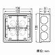 未来工業 【お買い得品 20個セット】埋込四角アウトレットボックス 大形四角深型 断熱カバー(5mm厚)付 CDO-5BDH_20set 画像2