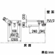 KVK(ケーブイケー) サーモスタット式混合栓 寒冷地用 240mmパイプ付 《KM800ベーシックシリーズ》 KM800WR2 画像2