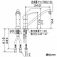 KVK(ケーブイケー) 取付穴兼用型・流し台用シングルレバー式混合栓 逆止弁付 泡沫吐水 金属製ハンドル 《マルチリフォーム水栓シリーズ》 KM5011UT 画像2