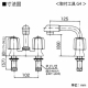 KVK(ケーブイケー) 洗面用2ハンドル混合栓 固定こま仕様 寒冷地用 ゴム栓付 KM17NSZGS 画像2