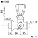 KVK(ケーブイケー) 三方分岐水栓 普通こま仕様 コック付 K20W 画像3