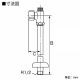 KVK(ケーブイケー) ストレート形止水栓 鍛造タイプ 固定こま仕様 ステンレス製給水管 銅パイプ・ナットなし LK182LK84 画像2