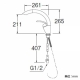 三栄水栓製作所 シングルワンホールスプレー混合栓 節水水栓 キッチン用 ホース引出し式 シャワー吐水のみ EDDIES K8790JV 画像4