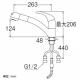 三栄水栓製作所 シングルワンホールスプレー混合栓 節水水栓 キッチン用 ホース引出し式 modello K8760V 画像3