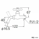 三栄水栓製作所 万能ホーム水栓 クロスハンドル仕様 呼び:13 寒冷地用 JY12YK-13 画像2