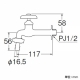 三栄水栓製作所 カップリング胴長横水栓 逆止弁なし 呼び:13 JY32J-13 画像2
