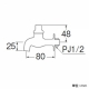 三栄水栓製作所 共用横水栓 呼び:13 JY60J-13 画像2