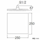 三栄水栓製作所 回転シャワーヘッド バスルーム用 角型 幅・奥行:250mm S1040F4 画像3