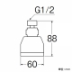 三栄水栓製作所 丸回転シャワーヘッド バスルーム用 幅:φ60mm S10F 画像2