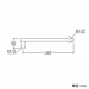 三栄水栓製作所 シャワーアーム バスルーム用 S1040F用 パイプ長さ:397mm S104-63X1 画像2