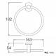 三栄水栓製作所 タオルリング 洗面所用 ビス付 リング径:163mm W5700 画像2