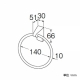 三栄水栓製作所 Lタイプタオルリング 洗面所用 ビス付 リング内径:140mm W530 画像2