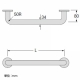 三栄水栓製作所 ニギリバー 手すり 介護保険適用対象商品 パイプ径34mm×長さ300mm 鏡面仕上げ W91-34X300-P 画像2