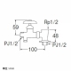 三栄水栓製作所 水抜分岐バルブ 寒冷地用 呼び:13 JB21AK-13 画像2