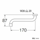 三栄水栓製作所 泡沫自在パイプ 下向き取付けタイプ 長さ:170mm パイプ外径:16mm PA10JH-60X-16 画像2