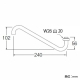 三栄水栓製作所 上向自在パイプ 下向き取付けタイプ 長さ:240mm パイプ外径:16mm PA17J-61X2-16 画像2