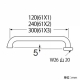 三栄水栓製作所 横形パイプ 上向き取付けタイプ 長さ:120mm パイプ外径:16mm PA20J-61X1-16 画像2
