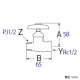 三栄水栓製作所 化粧バルブ[共用形] 全長:65mm 呼び:13 JV21A-13 画像2