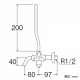 三栄水栓製作所 D式アングル分岐止水栓 呼び:13 V222AD-13 画像2