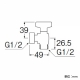 三栄水栓製作所 ナット付アングルボールバルブ パッキン付 呼び:13 V6271-13 画像2