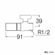 三栄水栓製作所 ワンタッチアダプター付ボールバルブ ネジ径R1/2×パイプ径13A V6101-4J-13X13A 画像2