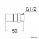 三栄水栓製作所 オスアダプター平行 ワンタッチジョイント ネジ径G1/2×パイプ径13A T601J-3-13X13A 画像2