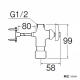 三栄水栓製作所 止水栓 接続部ネジ径:G1/2 呼び:13 V2110V-1-13X80 画像2