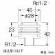 三栄水栓製作所 ユニット取出し金具 パッキン2枚付 挟込厚13mm以下 T222-13 画像2