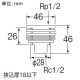 三栄水栓製作所 ユニット取出し金具 ビス・パッキン2枚付 挟込厚18mm以下 T227-13 画像2