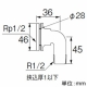 三栄水栓製作所 ユニット取出し金具 挟込厚1mm以下 おねじ:R1/2 T2231G-13 画像2