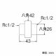 三栄水栓製作所 ユニオン(クロム) 呼び13(Rc1/2) 青銅製 T71-13 画像2